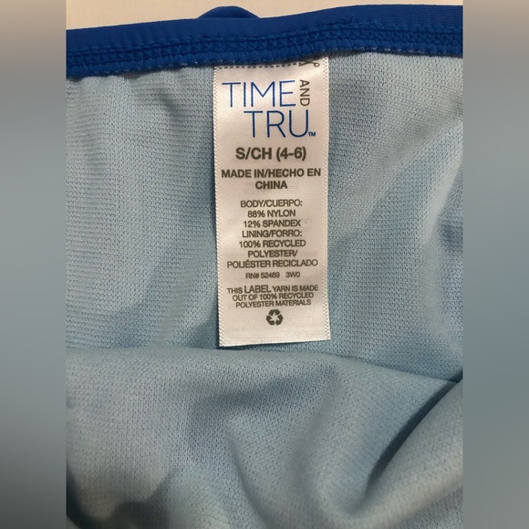 Time & Tru cobalt blue NWT front tie high waist bottom, S, 4-6 - Picture 4 of 9